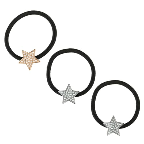 SHERCHPRY 3Stücke Teiliges Perlenstern Haargummis Haarkrawatten für Damen für Besondere Anlässe Elastizität Vielseitig Einsetzbar Modisches Accessoire von SHERCHPRY