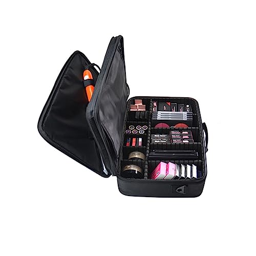 SHERCHPRY 3schicht Große wasserdichte Professionelle Reise-Make-up-Tasche Kosmetik-Organizer-Koffer Mit Verstellbaren Schultergurten Für Make-up-Pinsel-Set Haarstyling Nagel Und von SHERCHPRY