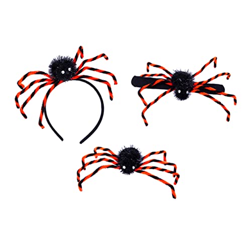 SHERCHPRY 3st Halloween Beat Hoop Buckle Brosche Spielzeugspinne Schlagarmband Für Kinder Schlagarmbänder Für Kinder Party-slap-armbänder Kinder Dekor Wollknäuel Stirnband von SHERCHPRY