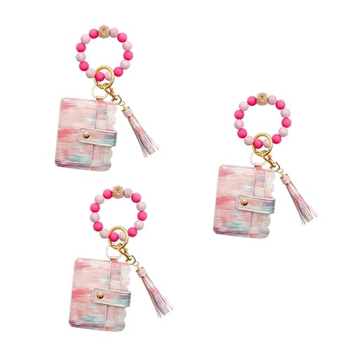 SHERCHPRY 3st Schlüsselanhänger Mit Kartenhalter Schlüsselanhänger Für Autoschlüssel Brieftaschen Für Damen Perlen Handgelenk Schlüsselanhänger Geldbörse Schlüsselanhänger silikon Rosa SHERCHPRY 3st Schlüsselanhänger Mit Kartenhalter Schlüsselanhänger Für Autoschlüssel Brieftaschen Für Damen Perlen Handgelenk Schlüsselanhänger Geldbörse Schlüsselanhänger silikon Rosa von SHERCHPRY
