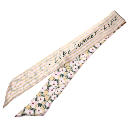 SHERCHPRY 3stücke Blumenmuster Seidenschal Für Damen Modischer Haarschal Und Kleiner Halstuch-accessoire Vielseitig Als Haarband Oder Dekoration Für Taschen Rutschfest Und Elegant von SHERCHPRY