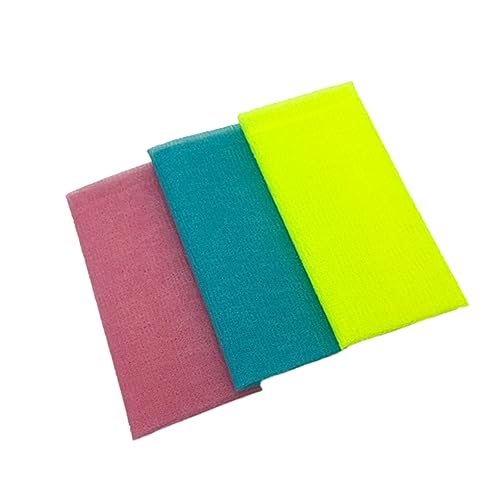 SHERCHPRY 3stücke Duschtuch Mit Rückenmassagegerät Und Körperpeeling-werkzeug Hochwertiges Badetuch Badezimmer Und Zuhause Zufällige Farbe von SHERCHPRY