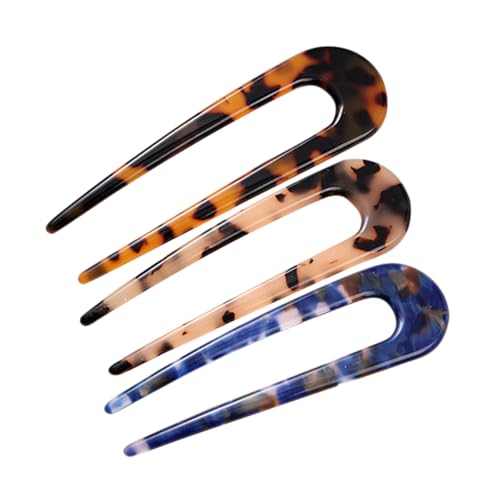 SHERCHPRY 3stücke Französische Haargabeln Aus Acetat U-förmige Haarnadeln Clips Für Frauen Geeignet Für Dünnes Und Dickes Haar Stylingwerkzeug Für Alltag Und Partys von SHERCHPRY