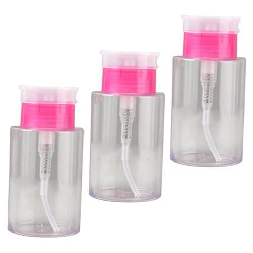 SHERCHPRY 3stücke Pumpspenderflaschen Mit Druck Für Reiseflaschen Flüssigkeitsbehälter Aus Robustem Material Wiederverwendbar Für Nagellackentferner Und Make-up-entferner Leere von SHERCHPRY