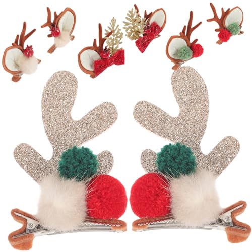 SHERCHPRY 4paare Pärchen Weihnachts-haarspangen Mit Reindeer Antlers Niedliche Haaraccessoires Für Frauen Für Festlichkeiten Und Partys Vielseitig Und Charmant Für Freunde Und Familie von SHERCHPRY