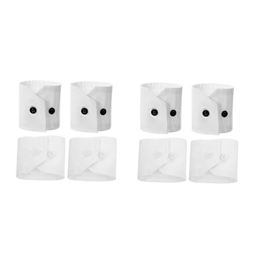 SHERCHPRY 4 Paare Dekorative Damen Manschetten Spitzenmanschetten mit Quadratischen Knöpfen Abnehmbare Fake Ärmel Handgelenk Accessoires für Bluse und Mantel Veredelung für Festliche von SHERCHPRY