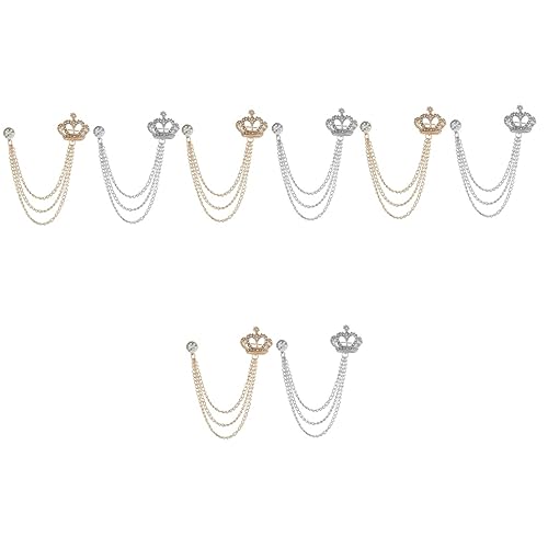 SHERCHPRY 4 Sätze Kronenbrosche Boutonniere Anstecknadeln Herren Pullover Strasssteine Strass Broschen Für Damen Kragenkette Anzug Accessoires Kleiderclips Strass Pullover 2 Stücke * 4 SHERCHPRY 4 Sätze Kronenbrosche Boutonniere Anstecknadeln Herren Pullover Strasssteine Strass Broschen Für Damen Kragenkette Anzug Accessoires Kleiderclips Strass Pullover 2 Stücke * 4 von SHERCHPRY