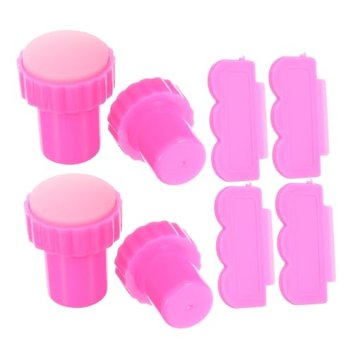 SHERCHPRY 4sätze Nagelstempel Silikon-nagelstempel Und Schaber Für Nagelkunst-werkzeuge Nagelzubehör Und Maniküre-stempel Für French-maniküre-stempel Und Maniküre-zubehör von SHERCHPRY