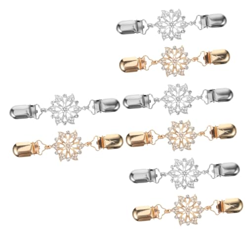 SHERCHPRY 4 Sätze Pullover Schal Clip® Sonnenblumen Reversnadel Leoparden Umhang Turnüre Wirbel Strasssteine ​​Kleid Ausgefallene Tücher Schals Cinching Weste Pullover Clips Zum 2 Stück * 4 von SHERCHPRY