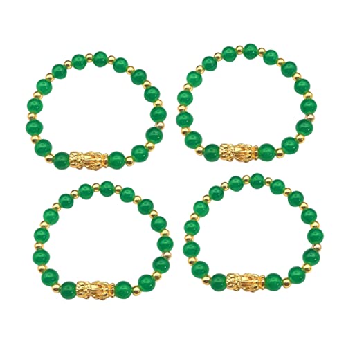 SHERCHPRY 4 Stück Armband aus Feng-Shui-Perlen Armband aus Meditationsperlen Armband aus Achat rotes Perlenarmband uhrenarmbänder Armreif für Mädchen Achat Armreif Glücklich 8mm von SHERCHPRY
