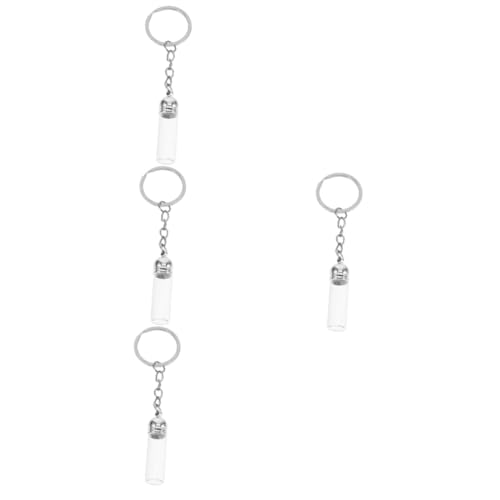 SHERCHPRY 4 Stück Flaschen-Schlüsselanhänger Parfum Reise nachfüllbar Minidosen mit Korkdeckel Multi-Functional Keychain glasanhänger Brieftasche Charms anhänger Rucksack Schlüsselanhänger von SHERCHPRY