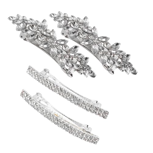 SHERCHPRY 4 Stück Glas Braut Haarspange Hochzeit Haarnadeln Schmuck Haarspange Haarschmuck Für Frauen Bräute Brautjungfern Blumenmädchen von SHERCHPRY