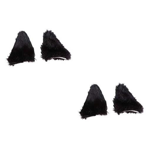 SHERCHPRY 4stücke Katzenohren Haarspangen Weiche Und Langlebige Haarschmuck Für Halloween Cosplay Und Partys Niedliches Design Für Damen Und Mädchen von SHERCHPRY