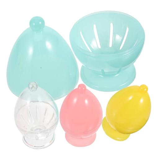 SHERCHPRY 4 Stück Kleiner Makeup Puff Organizer Transparenter Staubdichter Kosmetikschwammhalter Praktischer Make Up Schwamm Aufbewahrungsbox für Reisen und Alltag Geeignet für Frauen und von SHERCHPRY