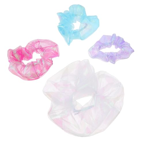 SHERCHPRY 4 Stück Organza Haargummis Elastische Haarklammern in Blau und Haarschmuck für Damen für Ponytails und Besondere Anlässe von SHERCHPRY