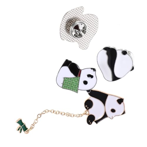 SHERCHPRY 4 Stück Panda-brosche Im Chinesischen Stil Rucksäcke Für Mädchen Dekorative Stifte Tierbrosche Anstecknadel Für Rucksäcke Süße Nadel Zinklegierung Zubehör Jahrgang Taschen von SHERCHPRY