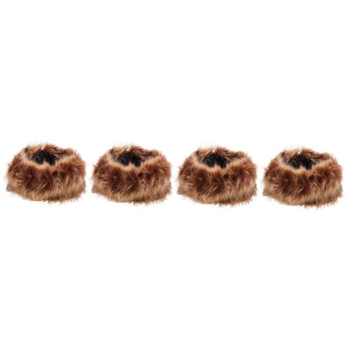 SHERCHPRY 4 Stück Plüsch Stirnband winddichtes Stirnband liefern faux fur stirnband nauszniki zimowe weihnachtsdeko Haargummi Tiara stylisches Fellstirnband Pelz Stirnband Winter Hörmuschel von SHERCHPRY