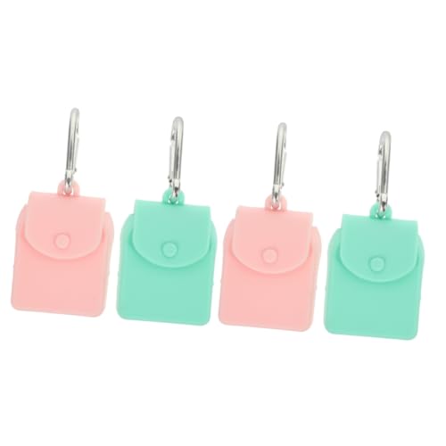 SHERCHPRY 4 Stück Silikon Münztasche Teilig mit Haken Weiches Langlebiges Material Kompakte Aufbewahrung für Schlüssel Lippenstift Karten Leicht und Tragbar Grün von SHERCHPRY