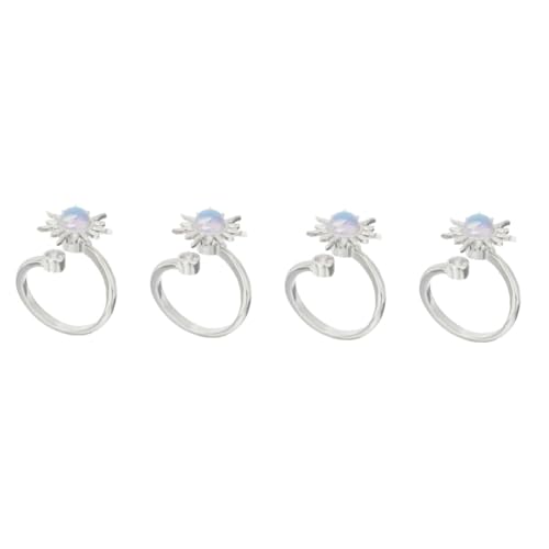 SHERCHPRY 4 Stück Sonnenblumenring Ring Für Damen Ringe Für Jugendliche Mädchen Damenringe Zappelschmuck Künstliche Sonnenblume Anti-ring Beste Freund Ringe Kupfer Mode Zubehör Fräulein von SHERCHPRY