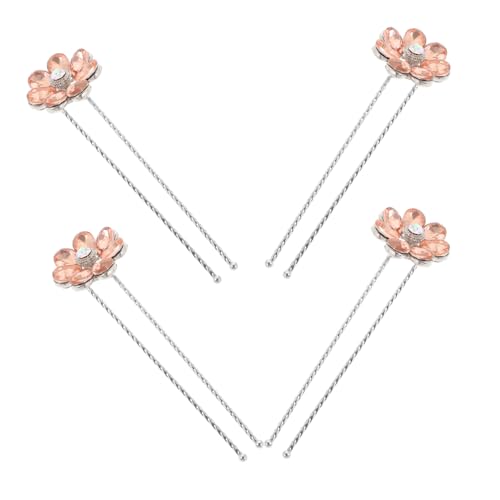 SHERCHPRY 4 Stück Strass-Haarnadel Braut Hochzeit Haarnadeln Hochzeitshaarschmuck für Bräute Blumen- Strass Hochzeit Haarspange Haarnadeln für Frauen Hochzeitshaarnadeln Strasssteine von SHERCHPRY