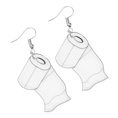 SHERCHPRY 4 Stück Teiliges Acryl ohrhänger Kreativem Toilettenpapier design Leichter Damen schmuck Modische Ohranhänger für Alltag und Geschenk Komfortabel und Langlebig von SHERCHPRY