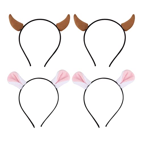 SHERCHPRY 4 Stück Teiliges Antler Haarband für Erwachsene Realistische Reh und Designs Weihnachtsfeiern Kostümpartys und Festliche Anlässe Bequem und Kreativ Bringt von SHERCHPRY