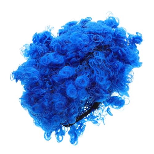 SHERCHPRY 4 Stück Teiliges Bunte Afro-perücken Kurze Lockige Blaue Clown-perücke Leichtes Synthetisches Material Vielseitig für Disco-partys Halloween und Karneval Einfache Pflege und von SHERCHPRY