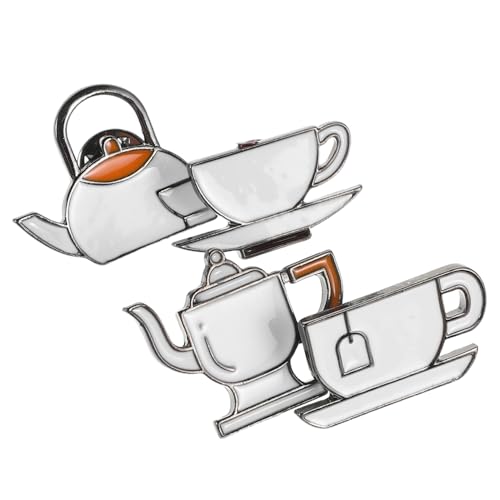 SHERCHPRY 4stücke Emaille-anstecknadel Teetassen-ornament Süße Rucksack-anstecknadel Hut-anstecknadeln Für Mädchen Anstecknadeln Für Hemden Broschen-anstecknadel Neuartige von SHERCHPRY