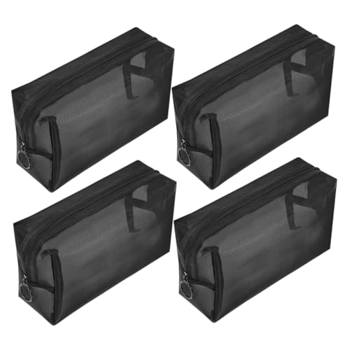 SHERCHPRY 4stücke Netz-Make-up-Tasche Mit Reißverschluss Reise-kulturbeutel-Organizer Aus Nylon Kleine Kosmetiktasche Für Zuhause Und Unterwegs von SHERCHPRY