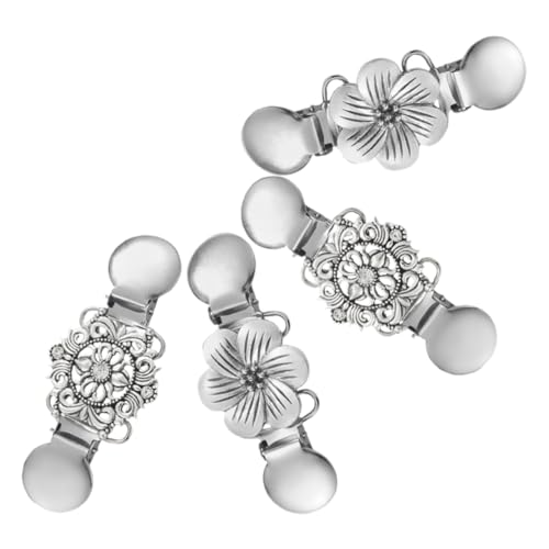 SHERCHPRY 4stücke Teiliger Vintage-pullover-clip Cardigan-clip-kette Mit Taillen-cincher-verschluss Pullover-schal-kettenclips Für Kleiderrücken Und Kleidungsbroschen Damen-kleidungsclip von SHERCHPRY