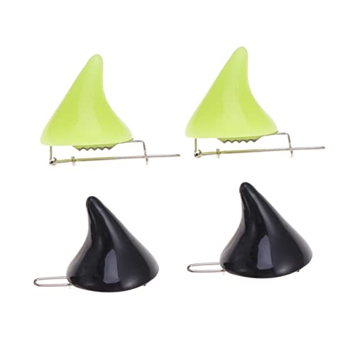 SHERCHPRY 4 Stück Teiliges Teufelshorn Haarklammern Schwarz Halloween Party Haarspangen für Mädchen Leichte Stoff Metall Haarschmuck Festliche Accessoires von SHERCHPRY