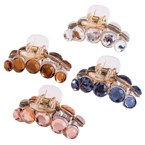 SHERCHPRY 4 Stück Teiliges Transparente Haarspangen für Haarschmuck für Mädchen und für Feste und Alltag Weiß Blau Champagner Kaffee von SHERCHPRY