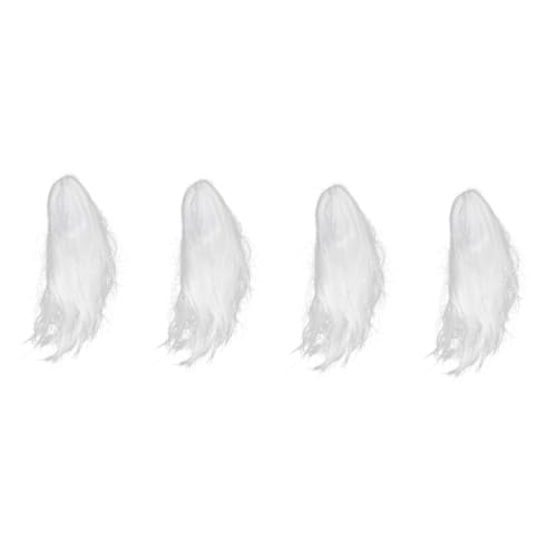 SHERCHPRY 4stücke Lange Weiße Perücke Für Halloween Und Cosplay Synthetische Geisterfrisur Für Maskenbälle Karneval Und Kostümpartys von SHERCHPRY