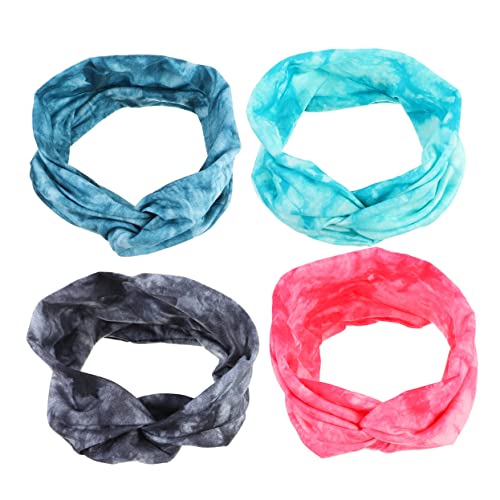 SHERCHPRY 4stücke Elastisches Stirnband Rutschfeste Headwrap Stirnbänder Grip Haarband Sport Kopf Bands Flaches Headwrap Für Joggen Damen Yoga Training Laufen Gesichtswaschen von SHERCHPRY
