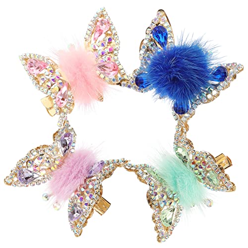 SHERCHPRY 4stücke Fliegende Schmetterlingshaarnadel Mit Strass Metall Seite Clip Barrettes Für Frauen Und Mädchen Haarschmuck Für Geburtstag Und Weihnachten von SHERCHPRY