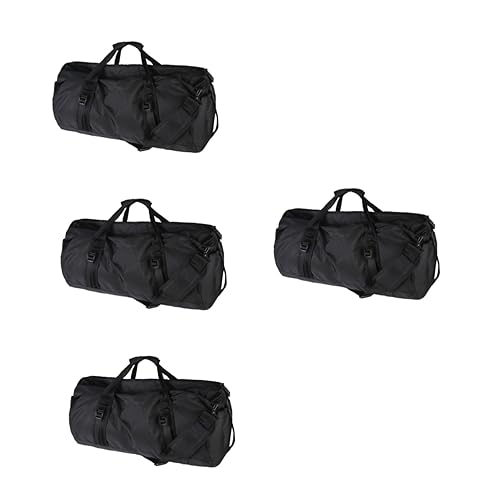 SHERCHPRY 4pcs folding travel bag mens duffle bags ladies handbags mens travel kit Polyester handbag simple handbag convenient handbag for women student handbag sports handbag light football, Schwarz, von SHERCHPRY