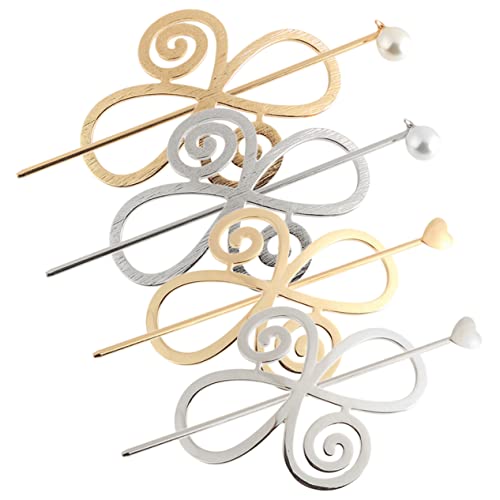 SHERCHPRY 4sätze Haarstab-clip Aus Haarspange Mit Stab Haar-accessoires Für Damen Clips Für Haare Haarspangen Für Alltag Und Besondere Anlässe von SHERCHPRY