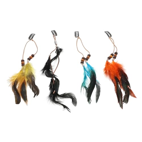 SHERCHPRY 4stücke Boho-haarschmuck-set Mit Quaste Und Handgefertigten Haarspangen Für Frauen Vintage-cowgirl-ohrringe Und -kopfschmuck Diy-haarelemente Für Jeden Anlass von SHERCHPRY