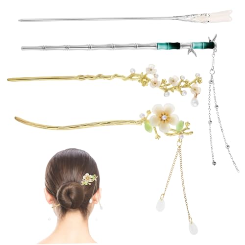 SHERCHPRY 4stücke Chinesische Haarstäbe Mit Quasten Und Blumen Vintage-haar-accessoires Für Damen Traditionelle Hochstecknadeln Für Täglichen Gebrauch Und Anlässe SHERCHPRY 4stücke Chinesische Haarstäbe Mit Quasten Und Blumen Vintage-haar-accessoires Für Damen Traditionelle Hochstecknadeln Für Täglichen Gebrauch Und Anlässe von SHERCHPRY