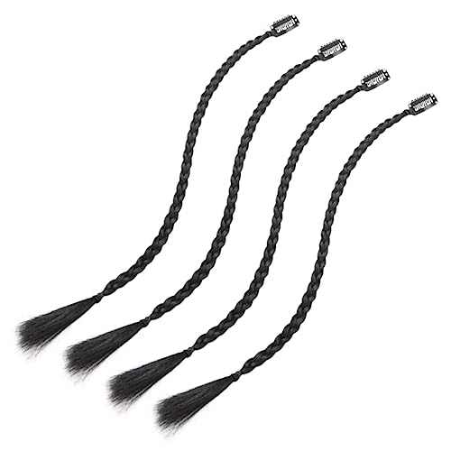 SHERCHPRY 4stücke Clip Zöpfe Haarverlängerungen Lange Geflochtene Haarteile Vorne Bang Für Frauen Mädchen Damen Frisuren Gestaltung von SHERCHPRY