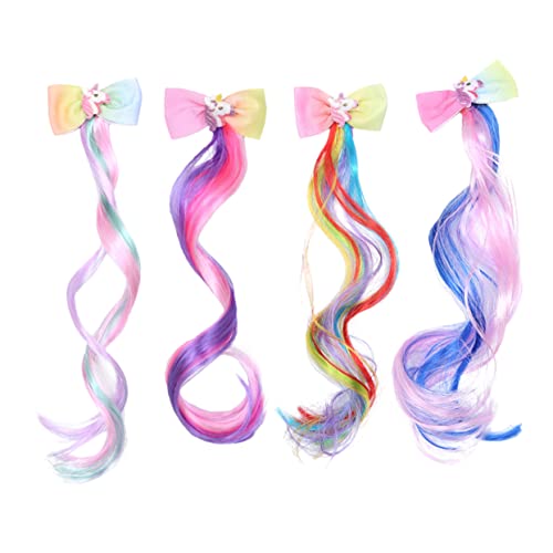 SHERCHPRY 4stücke Mädchen Haarglitzer Clip Mit Einhorn Design Bunte Haarverlängerungen Für Mädchen Für Partys Geburtstagsfeiern Und Festliche Anlässe von SHERCHPRY