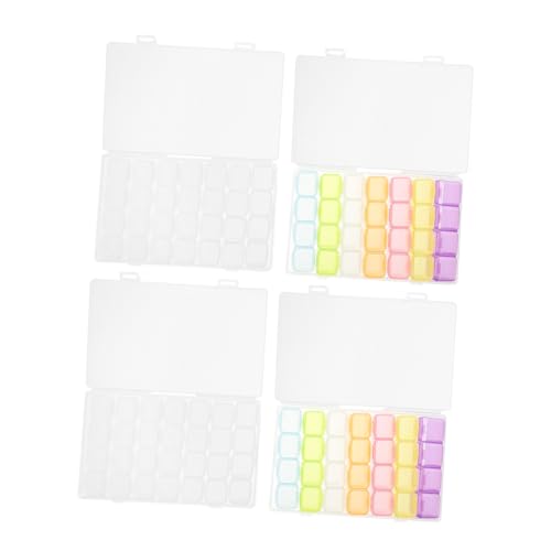 SHERCHPRY 4stücke Nagelanhänger-organizer Und Aufbewahrung Mit Fächern Perlen-organizer Aus Praktische Organizer-box Für Bastelbedarf Und Schmuckaufbewahrungsbehälter von SHERCHPRY