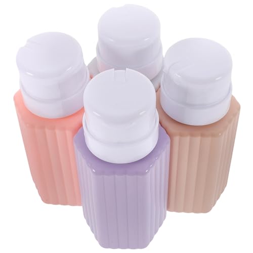 SHERCHPRY 4stücke Nagellackentferner Mit Pumpe Leere Spender Nachfüllbare Flüssigkeitsflaschen Aus Kunststoff Für Make-up-entferner von SHERCHPRY