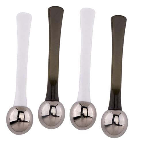 SHERCHPRY 4stücke Pack Zinklegierung Augencreme Massagestifte Gesichtsmaske Applikatoren Augencreme Löffel Massage von SHERCHPRY