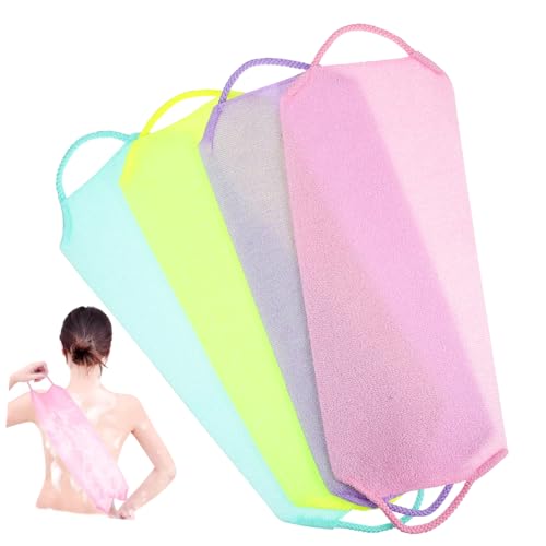 SHERCHPRY 4stücke Peeling Duschtuch Rückenwaschlappen Körperschrubber Für Bad Sauna Peeling-handtücher Mit Rückenpeeling-tool Schrubbtuch Für Körperpeeling-tücher von SHERCHPRY