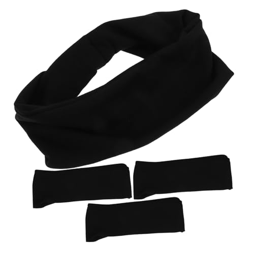 SHERCHPRY 4stücke Sport-stirnband Mit Knopf Gesichts-maskenhalter Dehnbares Stirnband Für Fußball Fitness Wandern Laufen Elastisches Band Für Männer Und Frauen Schweißabsorbierend von SHERCHPRY