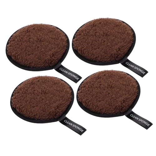 SHERCHPRY 4stücke Puderquaste Make-up Entferner Gesichtsreinigungspad Waschbar Wiederverwendbar Flauschiges Material Für Tages-make-up-entfernung von SHERCHPRY