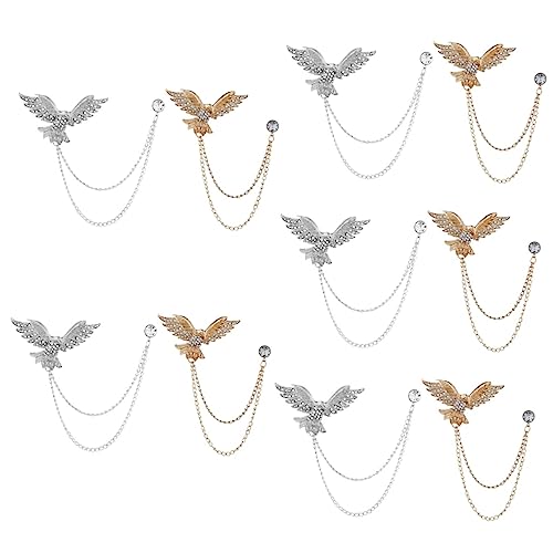 SHERCHPRY 5 Sätze Adler Brosche Retro-anzug Tierbrosche Schmuck Strass-brosche Brosche Vintage Trachtenbrosche Goldene Brosche Strassbroschen Für Damen Quastenbroschen Legierung 2 Stücke * 5 von SHERCHPRY