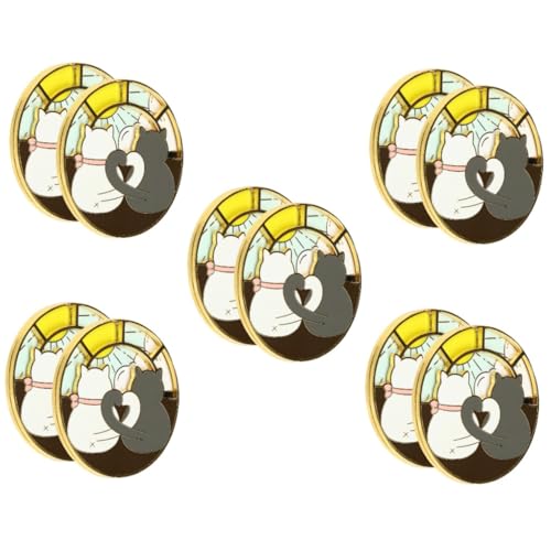 SHERCHPRY 5 Sätze Katzenbrosche Boutonniere Pins Tierbrosche Clip Kleidung Brosche Clip Schal Brosche Clip Schal Brosche Pin Schal Brosche Clip Kleidung Brosche Pin Broschen Für 2 Stücke * 5 von SHERCHPRY