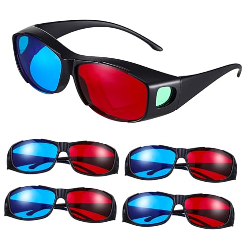 SHERCHPRY 5 Stück Brille mit Roter und Blauer Linse Leichte Kunststoff Anaglyphenbrillen für Realistische Filme Tv Spiele zu Hause Komfortabel und Vielseitig Einsetzbar SHERCHPRY 5 Stück Brille mit Roter und Blauer Linse Leichte Kunststoff Anaglyphenbrillen für Realistische Filme Tv Spiele zu Hause Komfortabel und Vielseitig Einsetzbar von SHERCHPRY